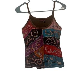 Rising Tide Colorful Embroidered Camisole
